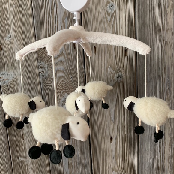 pottery barn lamb mobile